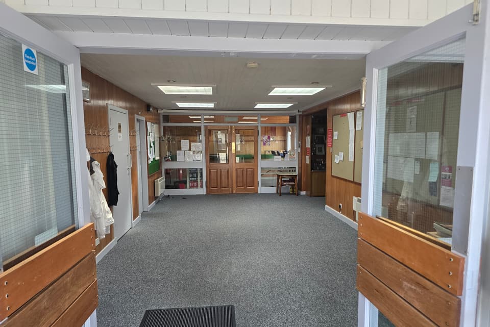 The entrance to Cullen Bowling Club clubhouse
